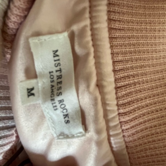 **MISTRESS ROCKS** PINK BOMBER COAT - Picture 7 of 9